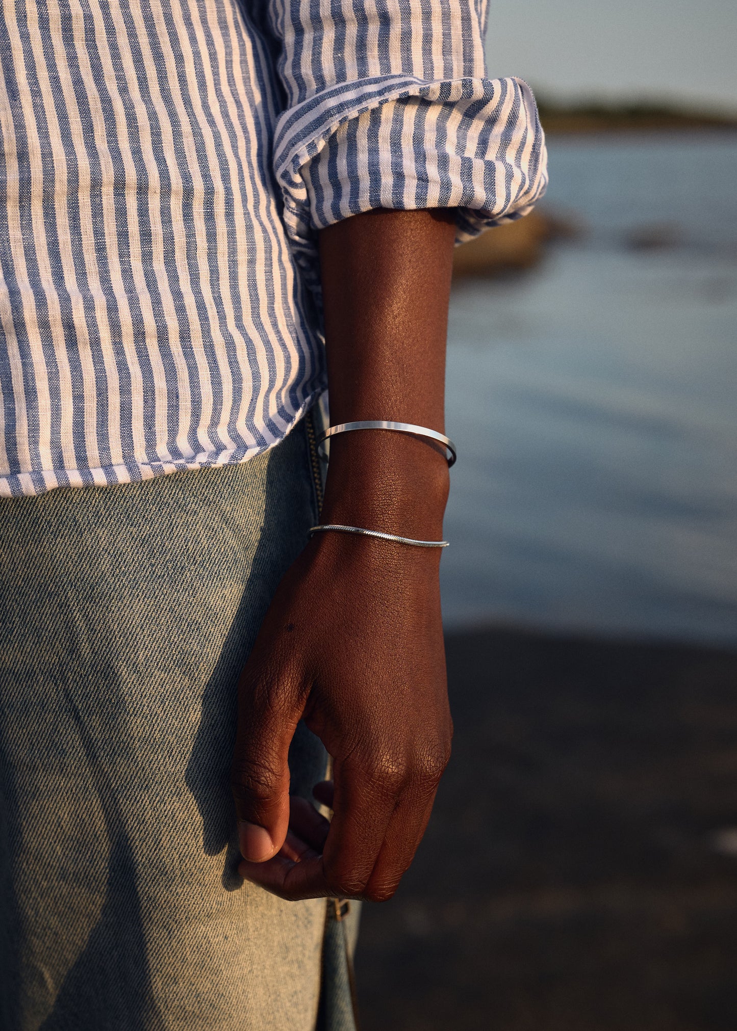 Snake Chain Silver Bracelet
