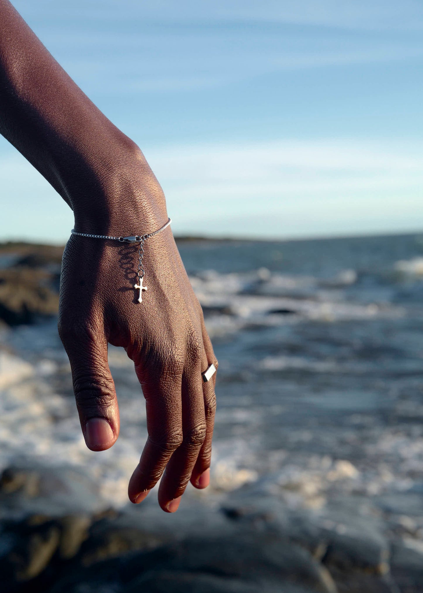 Pilgrim Box Chain Cross Bracelet