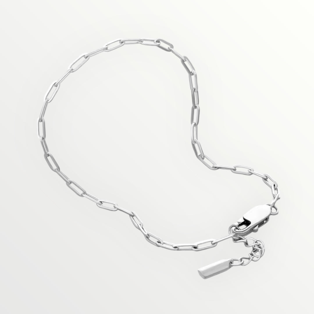 Taya Paper Clip Silver Bracelet