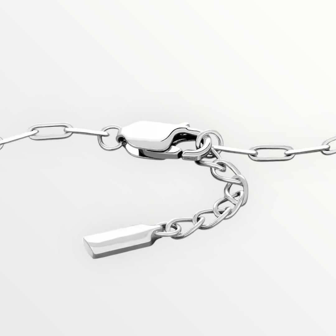 Taya Paper Clip Silver Bracelet