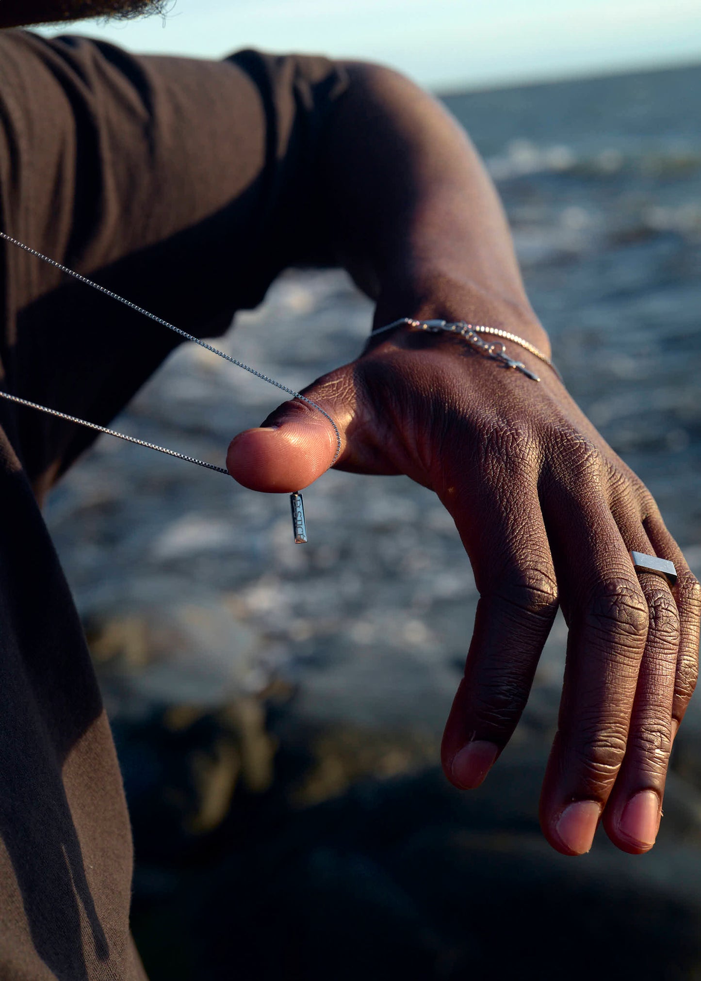 Qube Silver Necklace