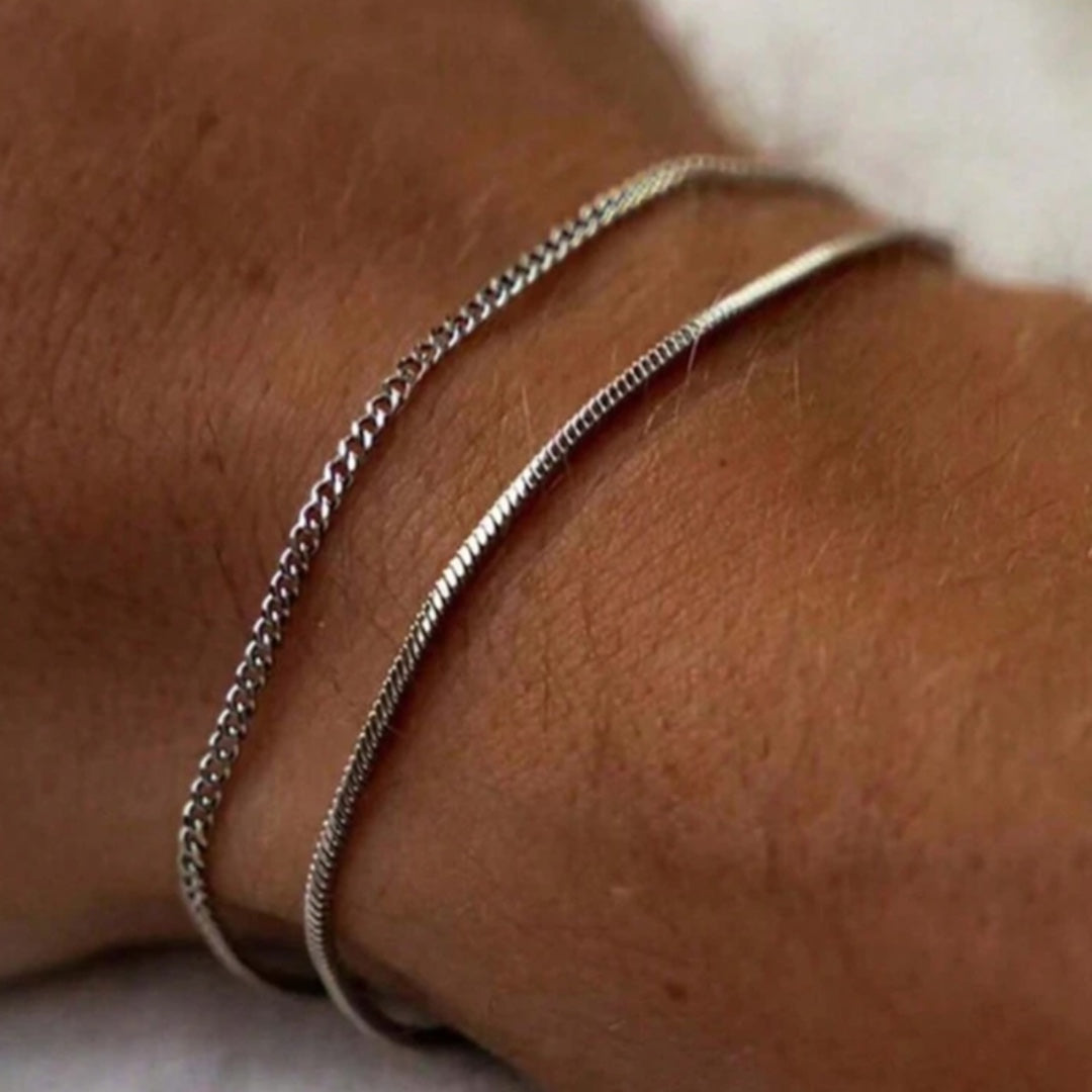 Snake Chain Silver Bracelet